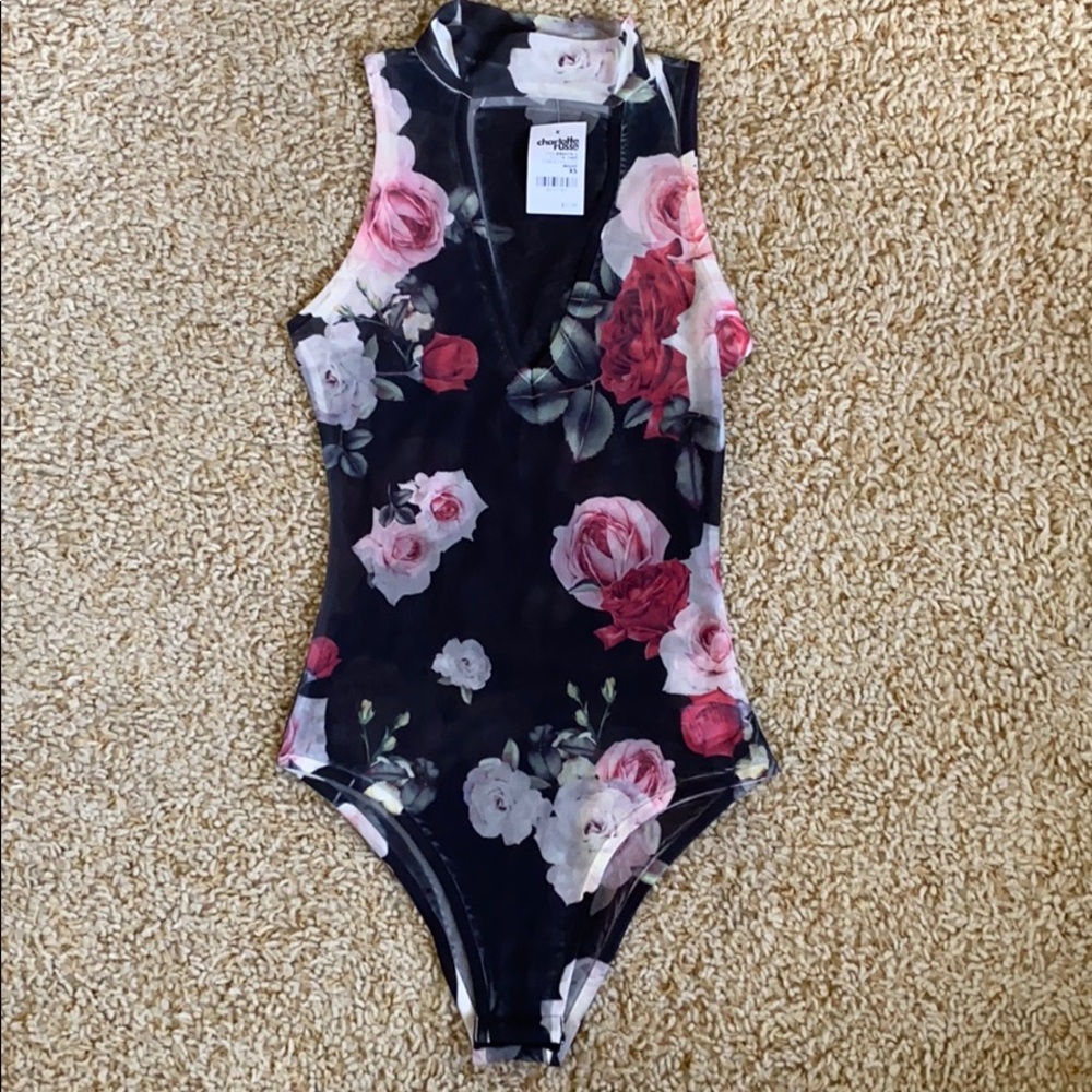 Junior’s Charlotte Russe Sheer Bodysuit - XS